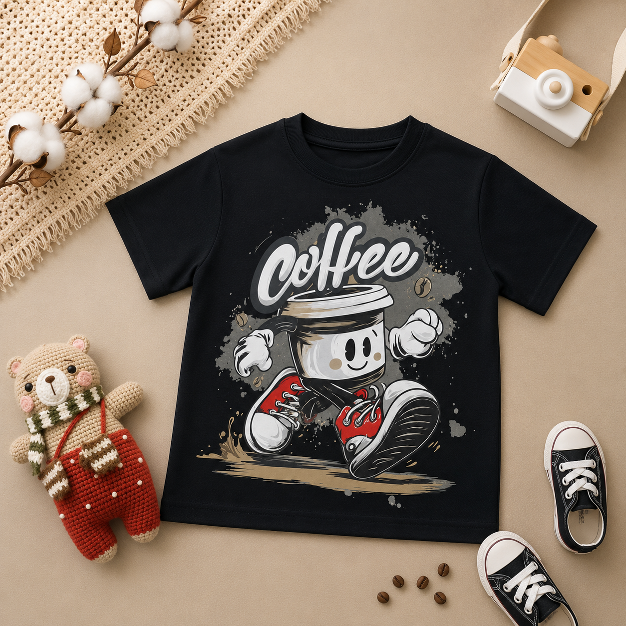 تیشرت طرحcoffee وارداتی